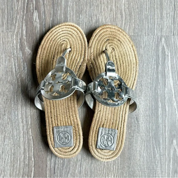 Tory Burch Miller Thongs Espadrilles Sandals